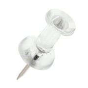 Bulldog Hardware Push Pin Thumb Tacks, Clear, 30 Pack