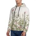 thumbnail image 3 of Lsque Herbs and Wildflowers Pattern Casual Men's Hoodie,Hooded Sweatshirt with Kangaroo Pocket,Pullover Hoodie-XX-Large, 3 of 7