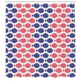 thumbnail image 3 of Ambesonne Fish Shower Curtain, Nautical Fish Theme Design, 69"Wx75"L, Red and Navy Blue, 3 of 3