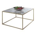 thumbnail image 2 of Convenience Concepts Gold Coast Faux Marble Coffee Table, Gold/Faux Marble, 2 of 5