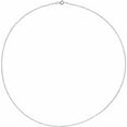 thumbnail image 2 of 925 Sterling Silver Rhodium Plated 1mm Sparkle-Cut Cable 20 Inch Chain Chain Necklace for Women and Men, 2 of 2