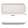 thumbnail image 5 of 5pcs Bandeja de maceta de plástico Preservativo Transpirable Ahorro de agua Resistente a la sequía Transmisión de luz Bandeja rectangular (Beige), 5 of 5