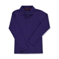 thumbnail image 2 of Smith's American Girls' Picot Trim Long-Sleeve Polo Shirt Color: purple Size: 10 - 12, 2 of 3
