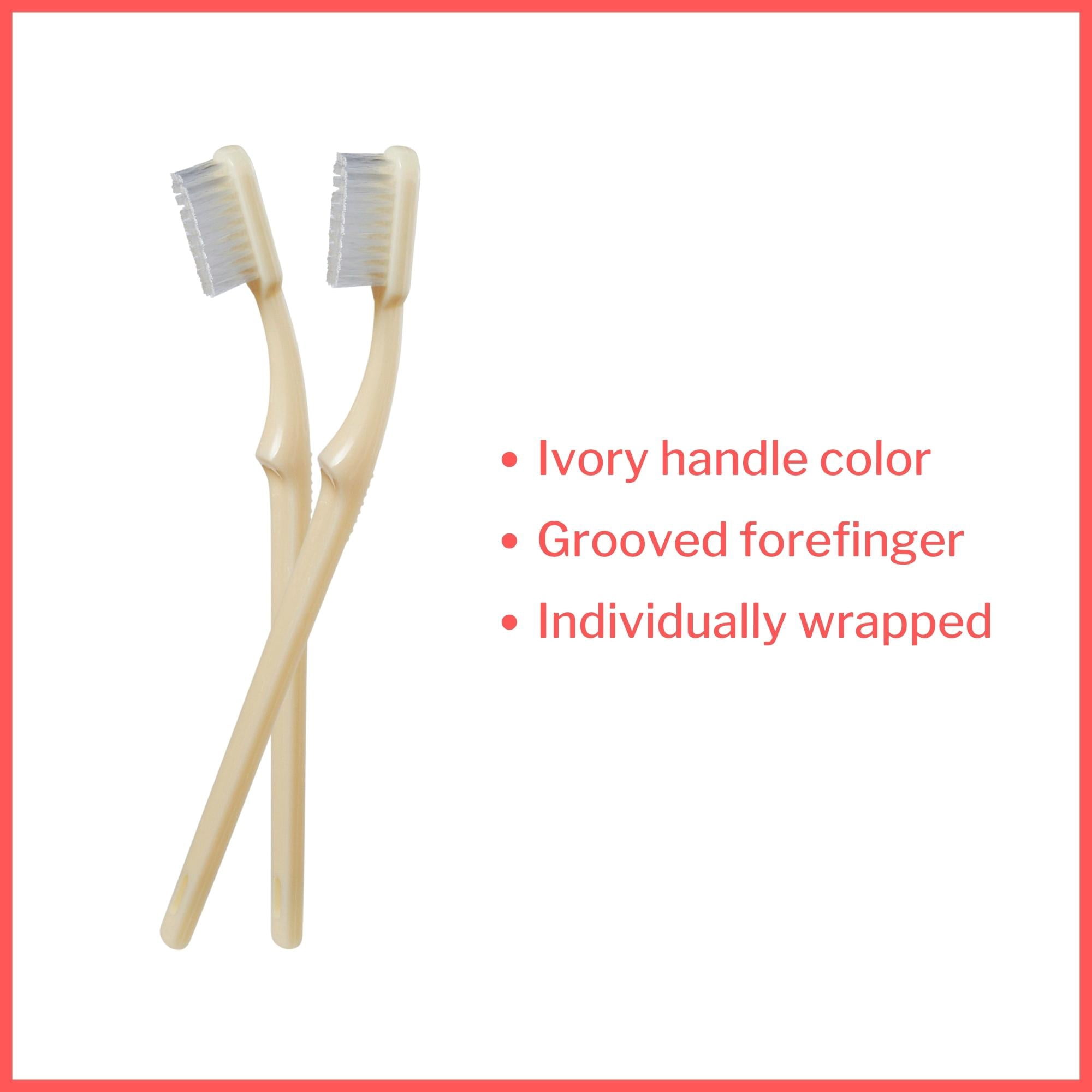 McKesson Toothbrush, Medium Bristles for Dental Hygiene, Ivory, 144 Count, 1 Pack