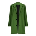 thumbnail image 4 of Breezora Girls Spring Coat Mid Length Trendy Fleece Lined Top Comfortable Wind Resistant Outerwear for School 150 Size Green, 4 of 6