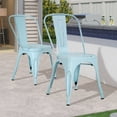 thumbnail image 6 of CL.HPAHKL Dining Chairs Set of 4, Metal Kitchen Chairs 330LBS Weight Capacity, Stackable Indoor Outdoor Chairs for Kitchen Dining Room Café Restaurant Bistro Patio Bar Chairs, Blue, 6 of 7
