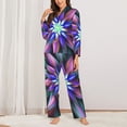 thumbnail image 3 of Bingfone Womens Pajama Sets Colored Abstract Print,Long Sleeve Loungewear Pajamas Set-Xx-Large, 3 of 9