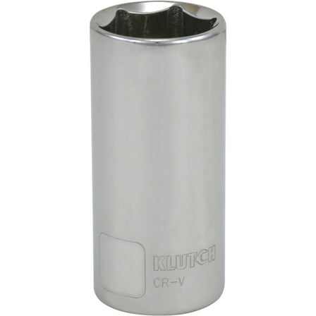 Klutch Deep Socket, Metric, 23mm, 1/2in.-Drive, 6-Pt.