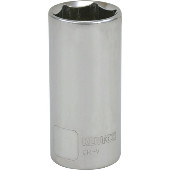Klutch Deep Socket, Metric, 23mm, 1/2in.-Drive, 6-Pt.