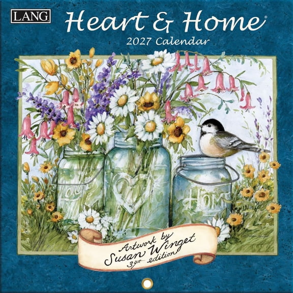 Lang Brands, Heart & Home 2027 Mini Wall Calendar by Susan Winget