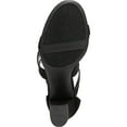 thumbnail image 2 of BAR III Womens Black Strappy Ankle Strap Padded Blythe Round Toe Block Heel Zip-Up Dress Sandals 9.5 M, 2 of 4
