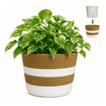 thumbnail image 1 of Planterist Maceta Tejida Mediana Autorregable - Moderna Decorativa - Ideal para salas, recámaras, comedores, oficinas, baños y más - Hecha de cuerda de algodón (Patzcuaro), 1 of 9