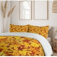 thumbnail image 6 of Ambesonne Tree Duvet Cover Sets, Shady Fall Oak Maple Leaf, 2-King, Earth Yellow Marigold, 6 of 7