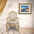thumbnail image 3 of Quilici, Jean-Claude 32x25 Gold Ornate Wood Framed with Double Matting Museum Art Print Titled - Barque bleue a Alvor, 3 of 4