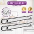 thumbnail image 2 of Hold N’ Storage Sliding Rails Pair of Heavy Duty Drawer Rails with Smooth Sliding System 21" D, 2 of 9