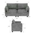thumbnail image 3 of Jopath 74.27" Modern Loveseat Sofa,Oversized Upholstered Armchair Comfy Living Room Chair for Small Spaces,Apartment,Grey, 3 of 6