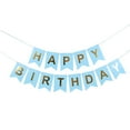 thumbnail image 1 of Happy Birthday Bunting Colorful Party Banner Reusable Birthday Decoration Long Party Flag, Blue, 1 of 7