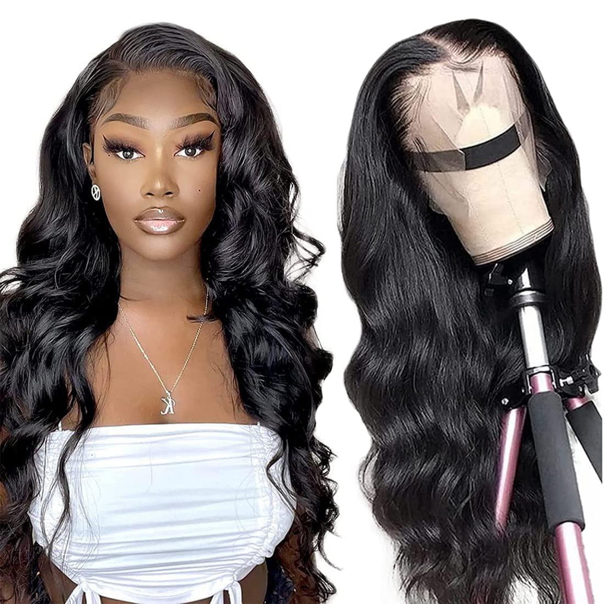 VONAR Body Wave Frontal Wig 13x4 Lace Front Wigs for Women Human Hair ...