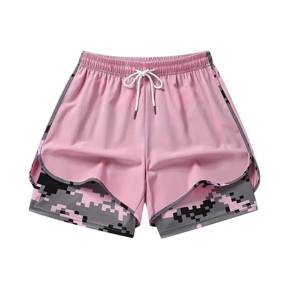 oqasdz Shorts for Women Drawstring Elastic Waisted Athletic Compression Liner Shorts with Pockets for Sports Training Vacation Outfit
