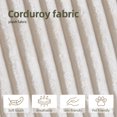 thumbnail image 5 of HipyMo 105" Sectional Couches for Living Room Corduroy Cloud Couch Sofa with L-Shape Upholstered Boneless Couchs Modern Modular Sectional Couch with Chaise (Left Facing Chaise+2Seaters, Beige), 5 of 9