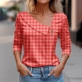 thumbnail image 2 of BLVB Women Long Sleeves Tops Fashion Asymmetrical Neck T Shirt Dressy Casual Tunic Blouses for Spring Fall, 2 of 3