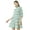 Green, variant on Moomaya Printed Cotton Button Down Shirt Dress, Quarter Sleeve Short Summer Resort Dress