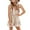 Beige, variant on Womens V Neck Beach Tank Rompers Flowy Ruffle Layered Shorts Jumpsuit