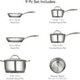 thumbnail image 4 of Tramontina 80154/567DS Tri-Ply Base Stainless Steel Cookware Set, Induction Clear, 9-Piece, 4 of 8
