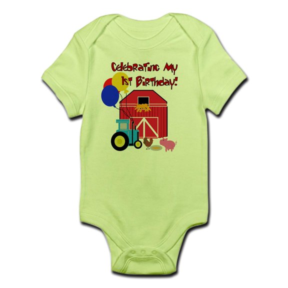 CafePress - Farm First Birthday Infant Creeper - Baby Light Bodysuit