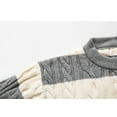 thumbnail image 4 of Mens Cardigan Sweaters New Round Neck Color Blocked Striped Knitted Bottom Mens Workout Jacket,Light Gray,XL, 4 of 7