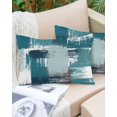 thumbnail image 6 of Abstract Blue Throw Pillow Cover, Modern Geometric Brush Painting Rectangle Decorative Pillow Case Protector Soft Cushion Cover Lumbar Pillowcase for Couch Sofa Bedroom Car Chair Decor 16x24 Inch, 6 of 8