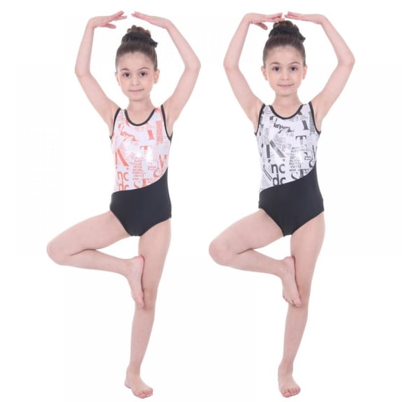 3-14 Years Kids Gymnastics Leotards for Girls Kids Sleeveless Athletic Dance Outfit