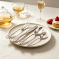 thumbnail image 5 of Vintage Silverware Set Embossed Dining Utensils Stainless Steel Carved Cutlery For Wedding Restaurant Home Silver 4 Pieces, 5 of 6