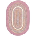thumbnail image 1 of Pink Rug Braided Textured Design, 8-Foot by 11-Foot Oval Soft Kids/Nursery Carpet, 1 of 1