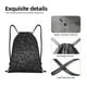 thumbnail image 4 of Fotbe Black And White Dotted Bolsa Mochila con Cordón Estampada, Bolsa de Gimnasio Deportiva, Bolsa Cinch, Bolsa con Cordón para Hombres y Mujeres-Medium, 4 of 6