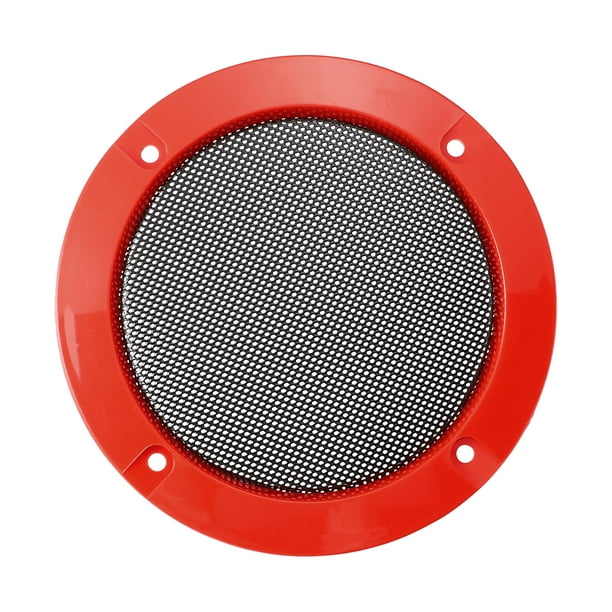 Coche Metal Audio Altavoz Parrilla Cubierta Malla Woofer Rejilla rojo 4 pulgadas