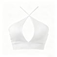 thumbnail image 4 of Noric Women's Halter Tank Top Sleeveless Crisscross Cut Out Summer Crop Top Casual Going Out Vacation Beach Cami, 4 of 6
