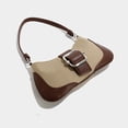 thumbnail image 3 of tredstone Stitching Shoulder Bag For Female Square Tote Bag Lovers Retro Stitching Shoulder Crossbody Bags coffee, 3 of 6