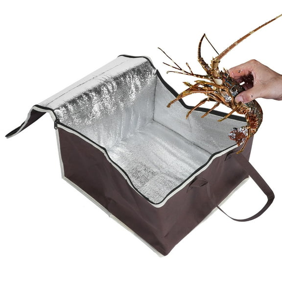 FENGGUIQU Lunch Storage Pouch Heat Preservation Coffee Non-Woven Fabric Insulation Bag 1Pc