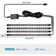 thumbnail image 2 of Tira de luces LED para interior de coche, 72 LED RGB, luz ambiental, 2 of 5