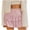 Pink, variant on Wdfiry Women's Sequin Ruffle Mini Skirt Sparkly High Waist Lined Layered Flared Pleated Shiny Party Club Short Skirts