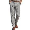thumbnail image 2 of Mifsaly Mens Casual Dress Pants Slim Fit Pleated Classic Business formal Trousers Lightweight Breathable Work Office Wedding Party Clothes with Pockets Gray,S, 2 of 8