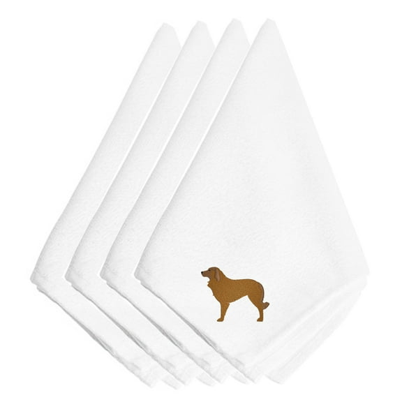 Portuguese Sheepdog Dog Embroidered Napkins Set of 4