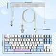 thumbnail image 4 of Ajazz AK873 Wired Hot Swappable Mechanical Keyboard, Coiled Cable, 22 RGB Backlit, Classic 3 Color PBT Floating Keycaps, 87% Keyboard with Detachable Magnet Cover, Custom DIY Keyboard, 4 of 9