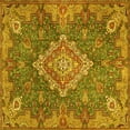 thumbnail image 1 of Ahgly Company Indoor Square Medallion Yellow Traditional Area Rugs, 8' Square, 1 of 4