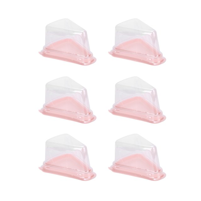 Cake Holder, Transparent Cake Packaging Box, Triangular PET Lightweight for Tiramisu Mousse