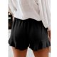 thumbnail image 4 of Pantalones cortos con dobladillo con volantes para mujer,Pantalones cortos con dobladillo con volantes, pantalones cortos con volantes en la cintura elástica lateral, pantalones cortos casuales con dobladillo con volantes, muy recomendados, 4 of 6