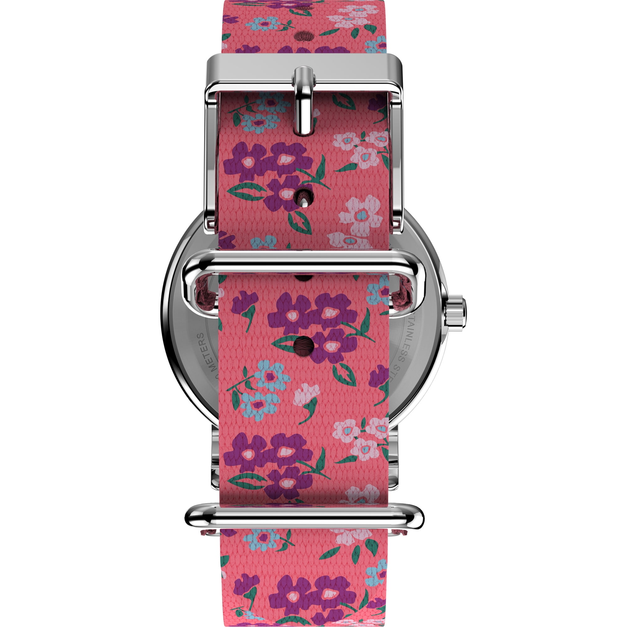 Timex Women's Weekender 31mm Watch - Silver-Tone Case Pink Fabric Strap White Dial