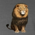 thumbnail image 2 of Wild Bobby, Wild Bobby Cute Sitting African Lion, Animal Lover, Front and Back Garment-Dyed Short Sleeve Tees, Charcoal, Large, 2 of 3