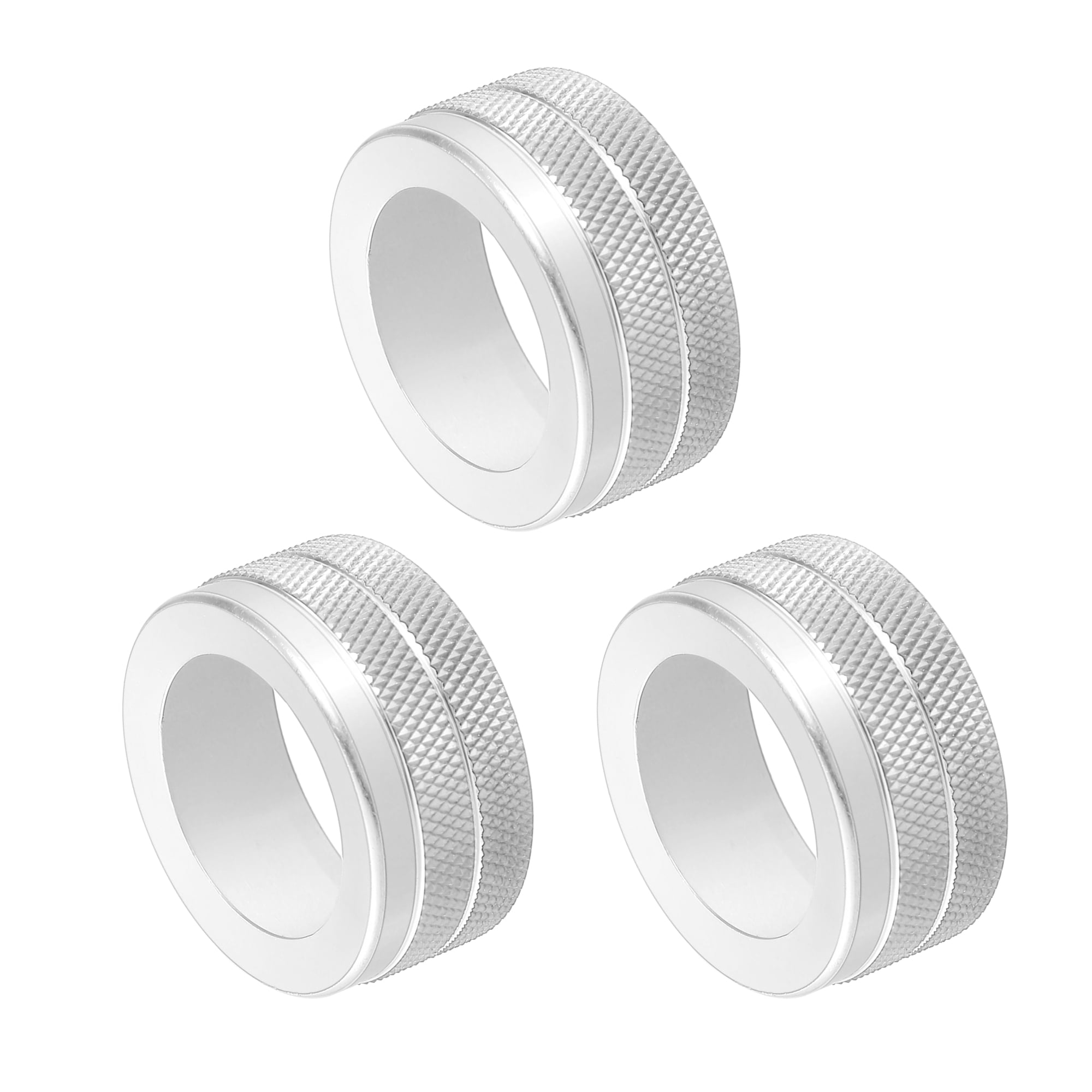 Unique Bargains 3 Pcs AC Climate Control Knob Rings Compatible for Jeep